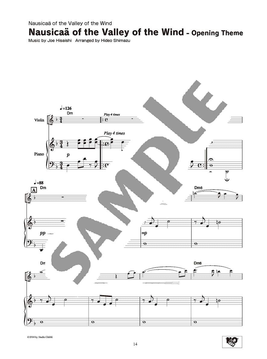 Studio Ghibli Songs for Intermediate Violin and Piano/English Version