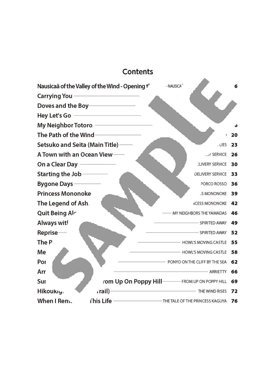 Studio Ghibli Songs in C Major - Piano Solo, Easy Level, English Version