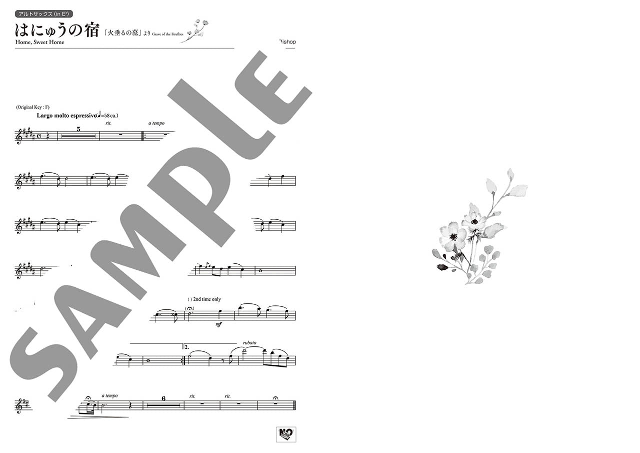 Ghibli Hit Melodies Library for Alto Saxophone and Piano Home, Sweet Home