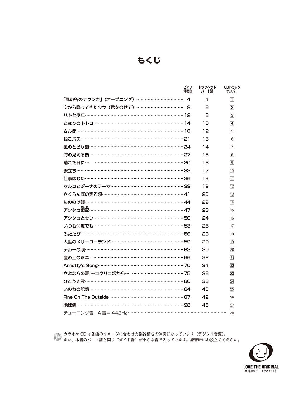 Studio Ghibli Selections for Trumpet and Piano: From Nausica of the Valley of the Wind" to The Boy and the Heron" (Piano Part Score + Karaoke CD Included)