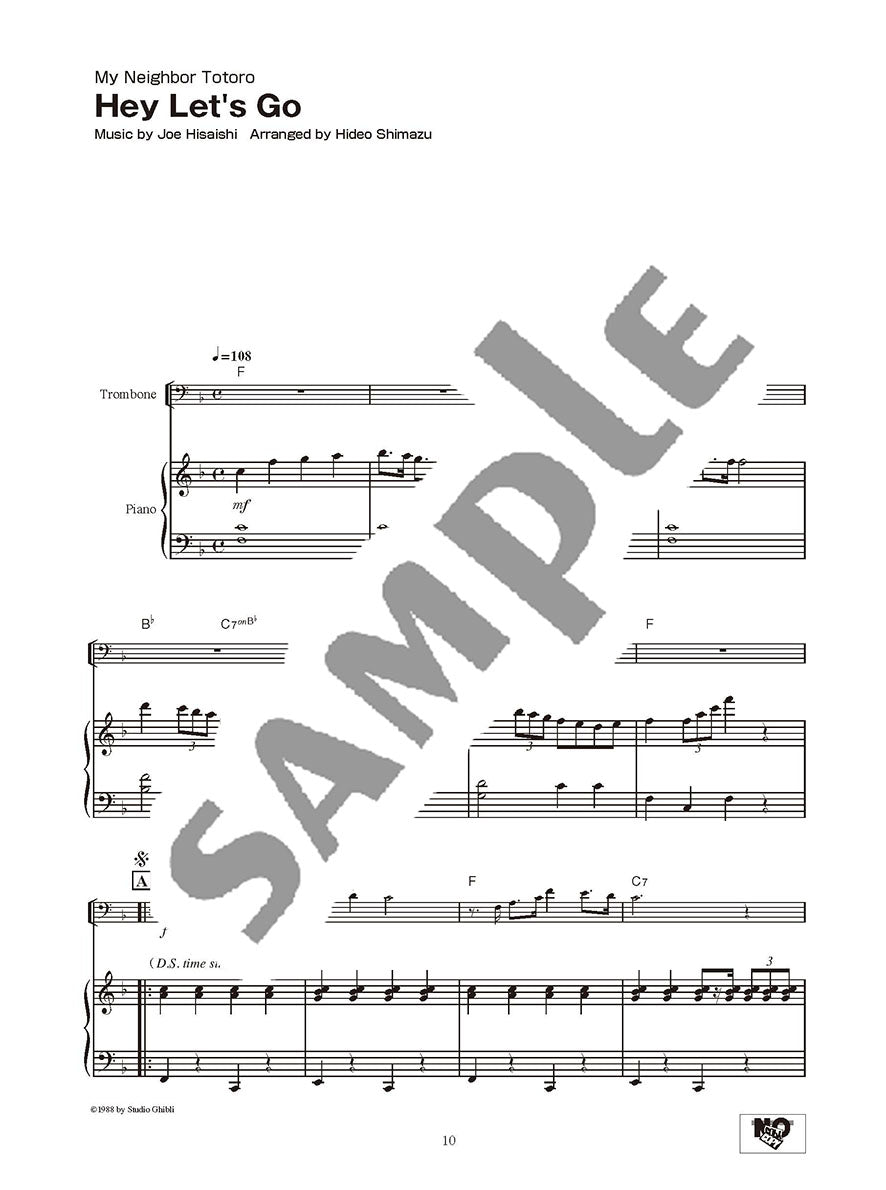 Studio Ghibli Songs for Trombone and Piano/English Version