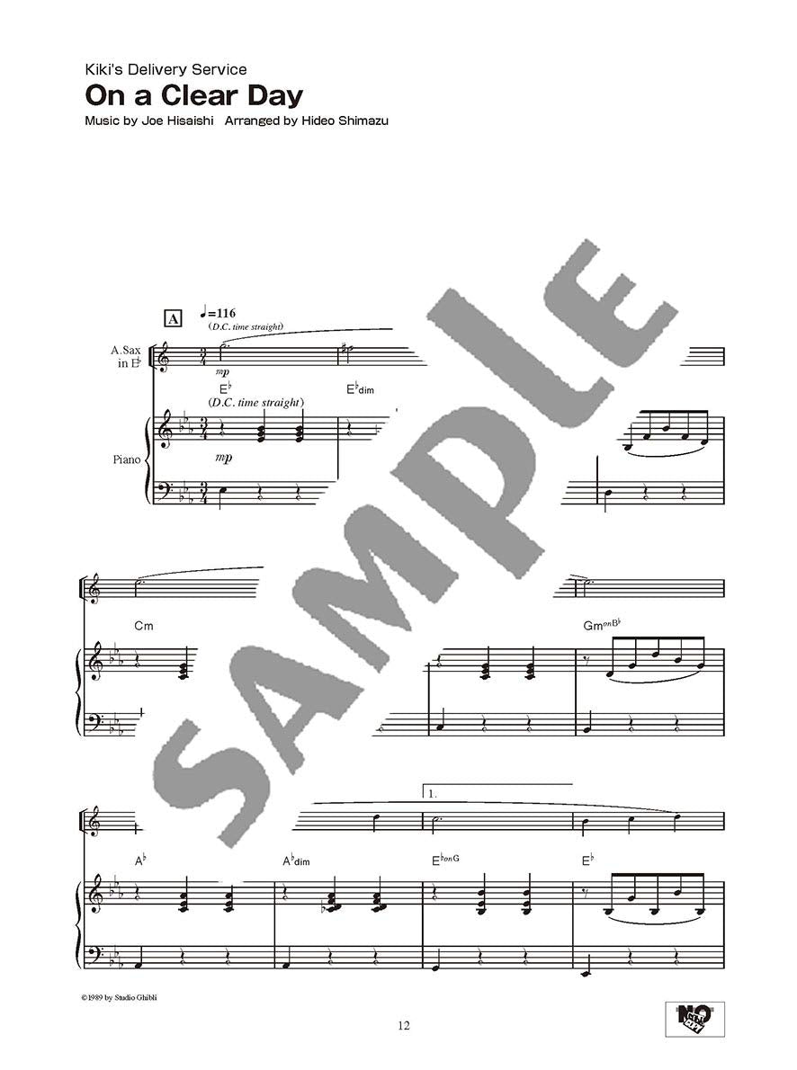 Studio Ghibli Songs for Alto Sax and Piano Vol.1/English Version