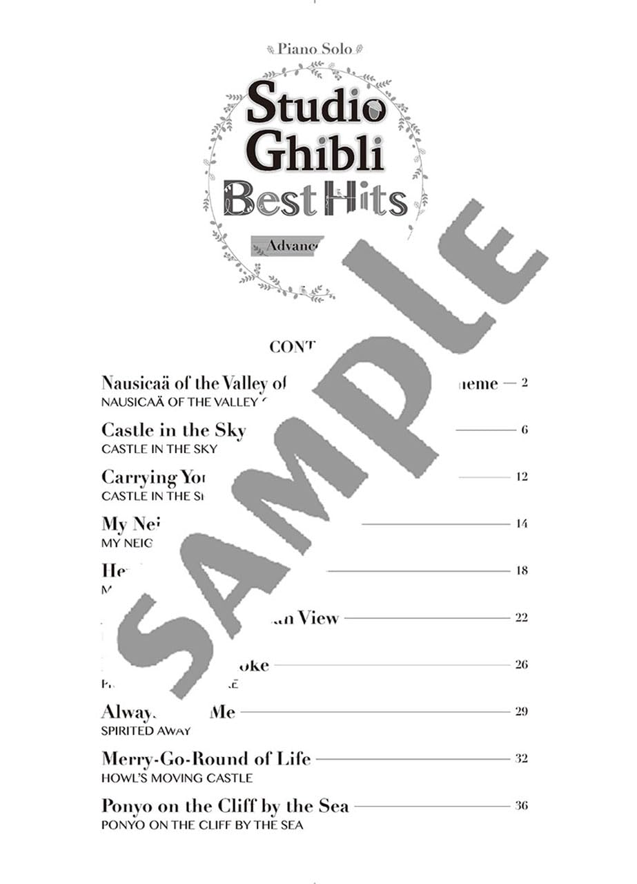 Studio Ghibli Best Hit 10  Advanced Level/English Version