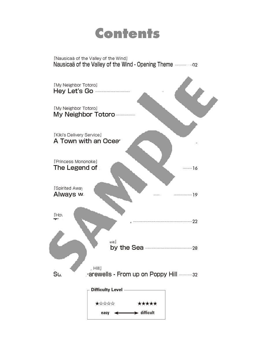 Studio Ghibli Songs for Solo Guitar Vol.1/English Version