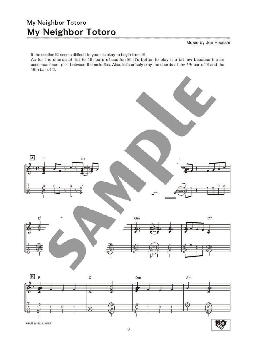 Studio Ghibli Songs for Solo Ukulele Vol.1/English Version