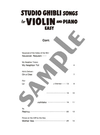 Studio Ghibli Songs for Easy Violin and Piano/English Version