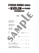 Studio Ghibli Songs for Intermediate Violin and Piano/English Version