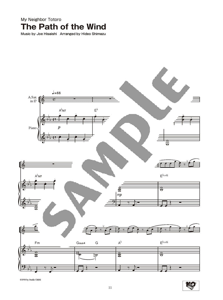 Studio Ghibli Songs for Alto Sax and Piano Vol.2/English Version