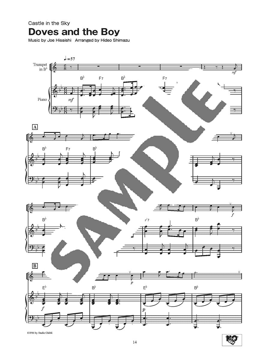 Studio Ghibli Songs for Trumpet and Piano/English Version