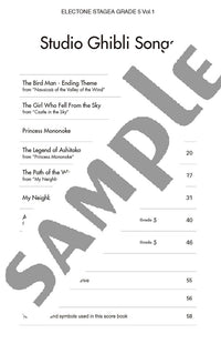 Electone STAGEA GRADE 5 Vol.1 Studio Ghibli Songs(+USB)/English Version
